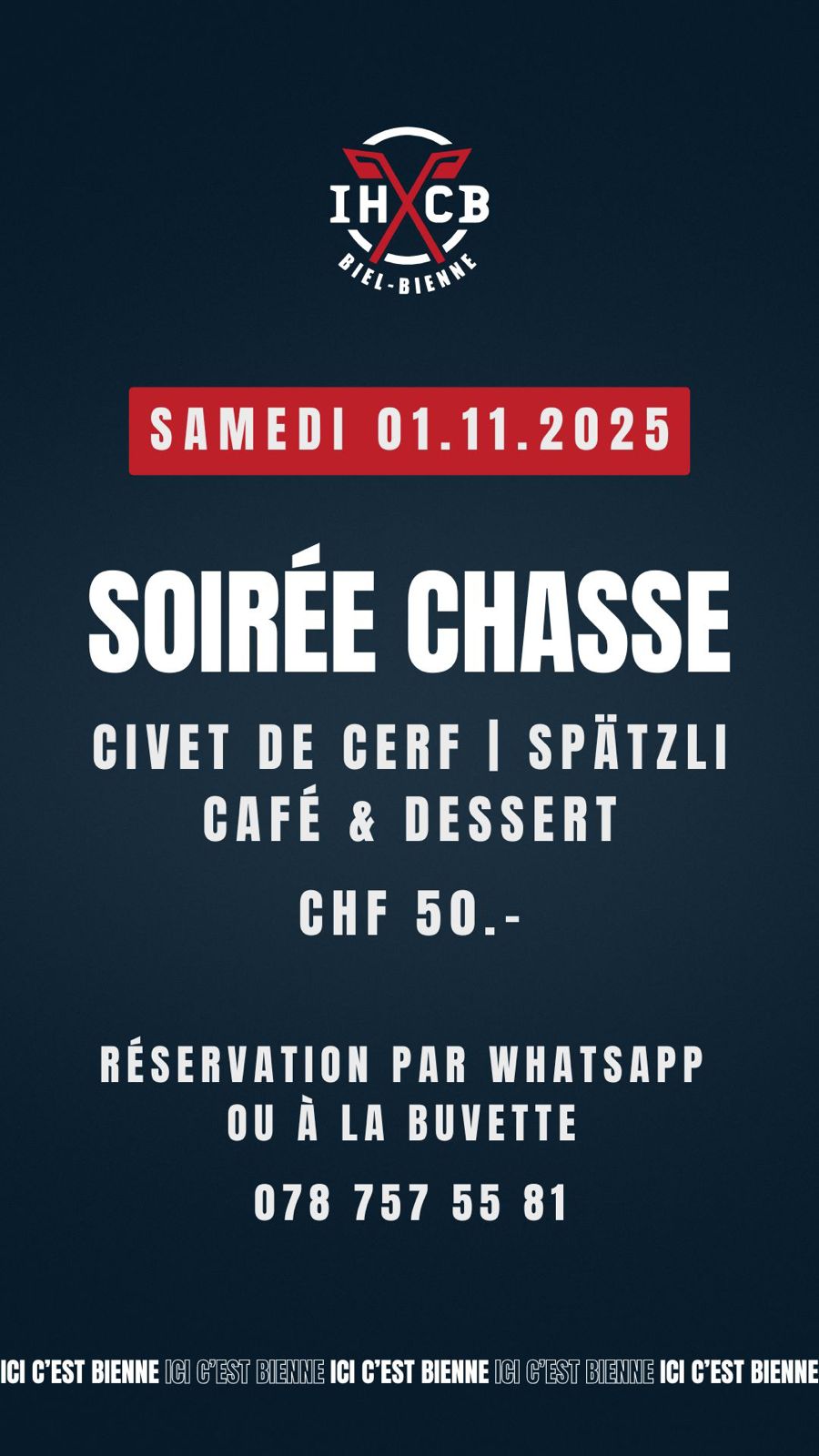 Lire la suite à propos de l’article Soirée chasse – 1.11.2025